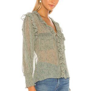 Sacha Top MISA Los Angeles - Green blouse
